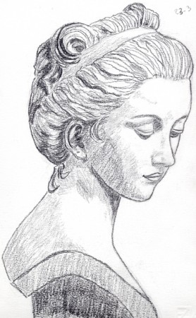 Studio di un busto di donna